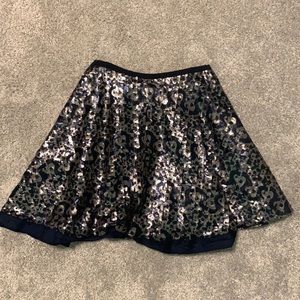 Jigsaw Junior Navy Sequin Skirt